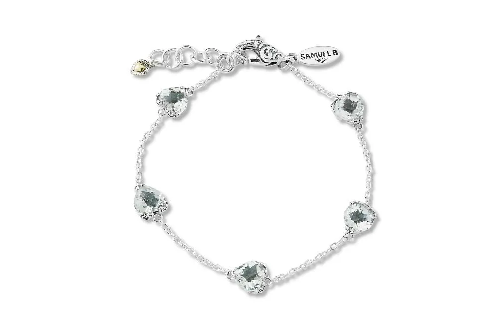 Glow Heart Bracelet- White Topaz