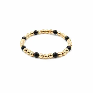 GOLD AND BEAD BRACELET