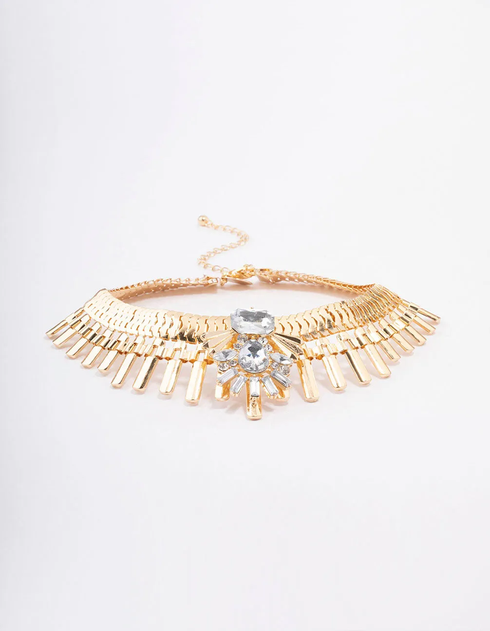 Gold Decorative Geometric Choker