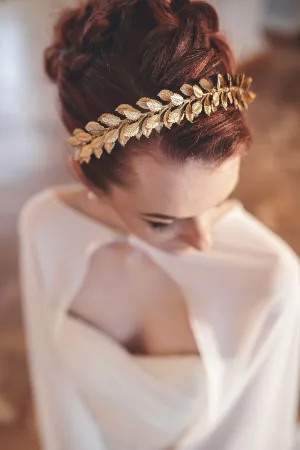 Gold wedding crown - CLOTILDE