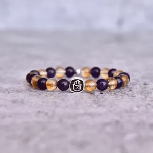 Hamsa Om- Citrine and Amethyst Bracelets