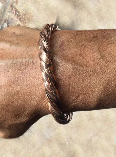 Handmade Twist Copper Cuff Bracelet