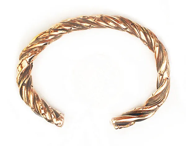 Handmade Twist Copper Cuff Bracelet