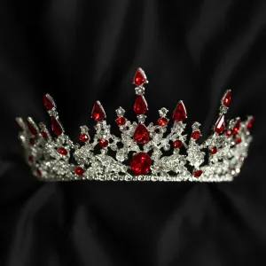 Helena's Tiara in Red & Silver