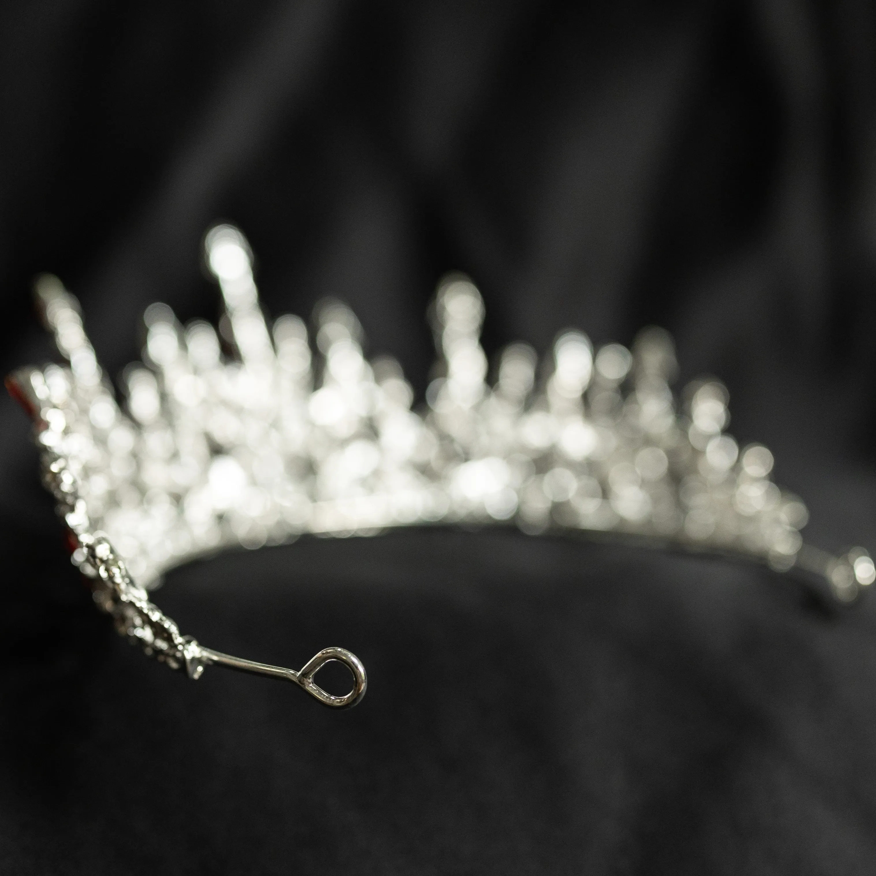 Helena's Tiara in Red & Silver