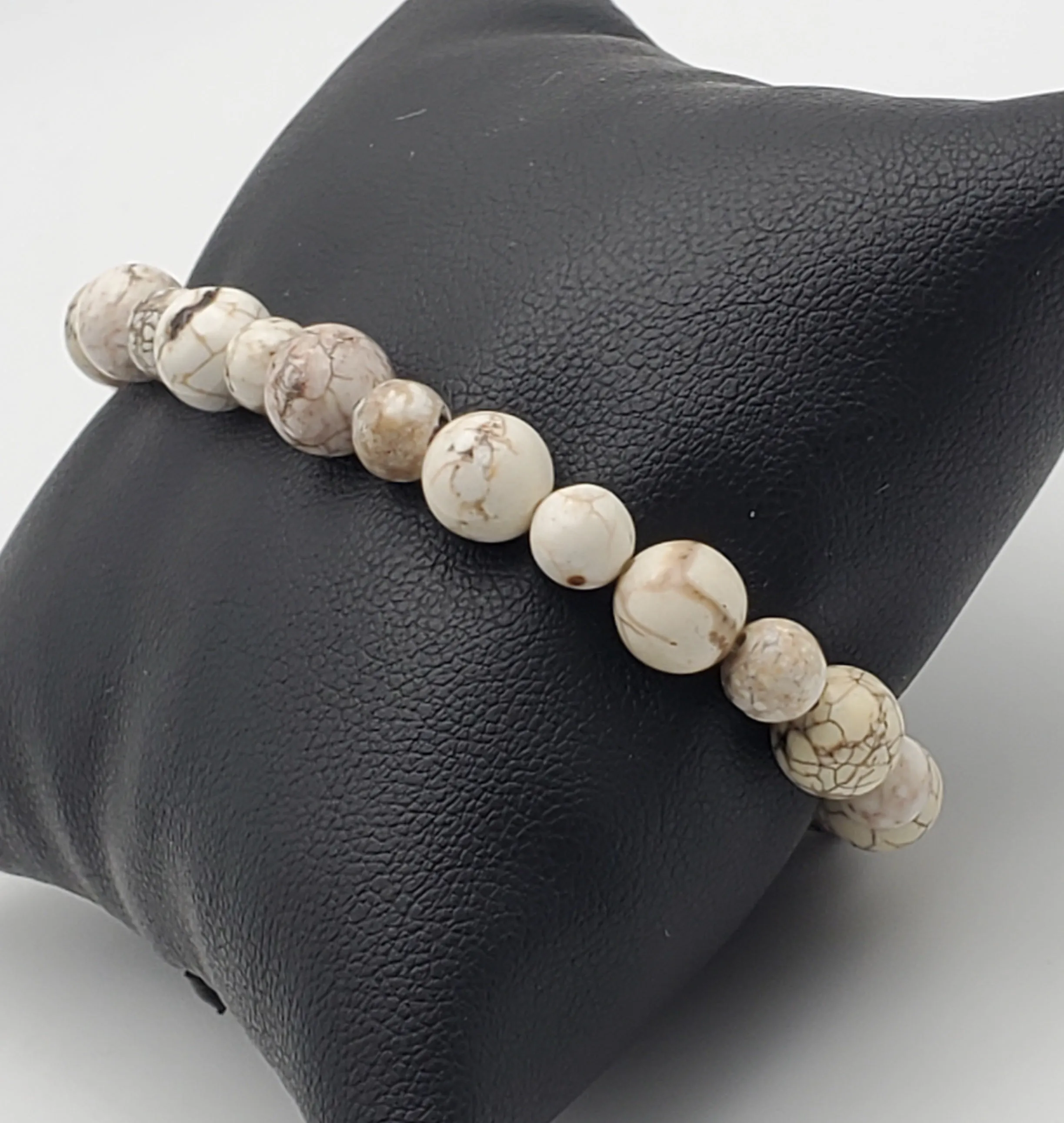 Howlite Bead Stretch Bracelet