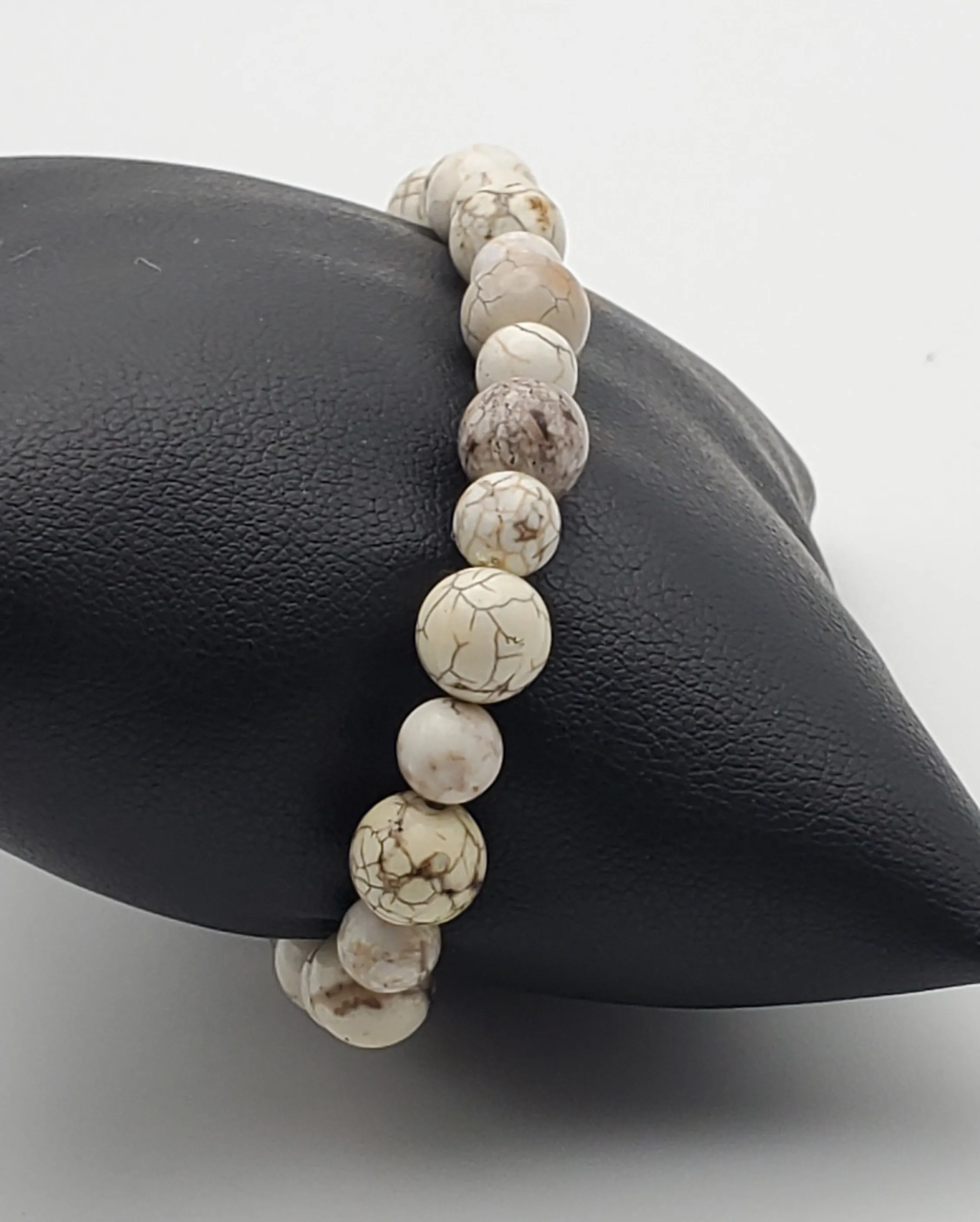 Howlite Bead Stretch Bracelet