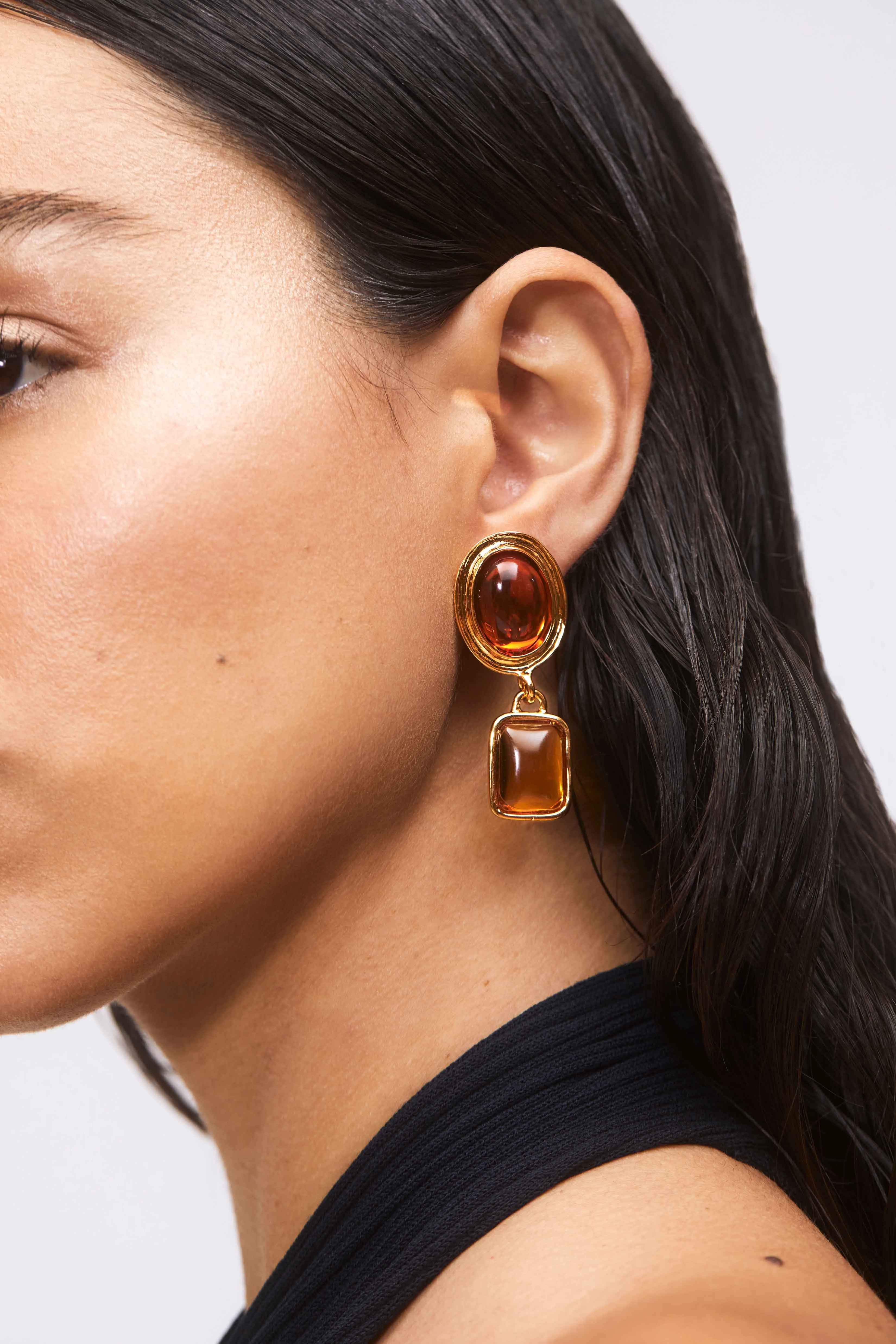 Jelly Earrings - Amber