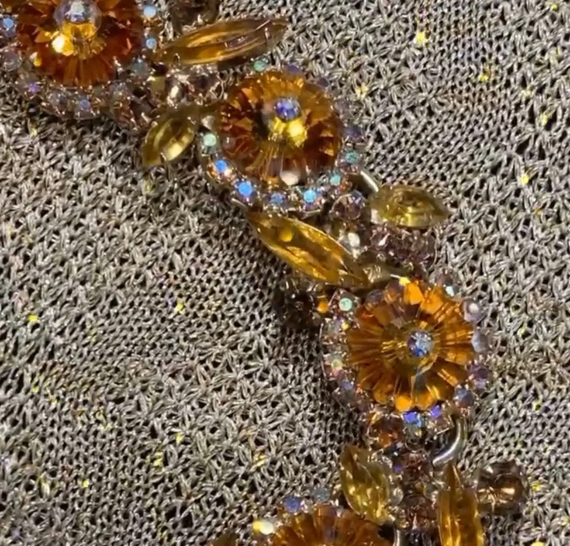 Julianna Bracelet in amber crystal