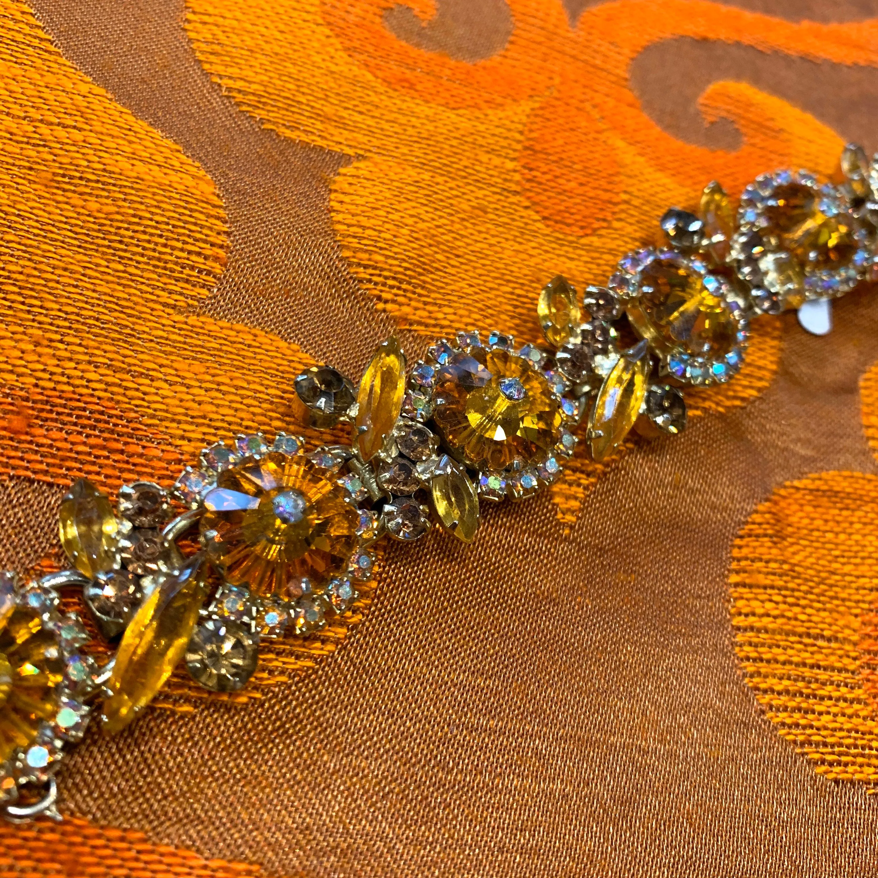 Julianna Bracelet in amber crystal