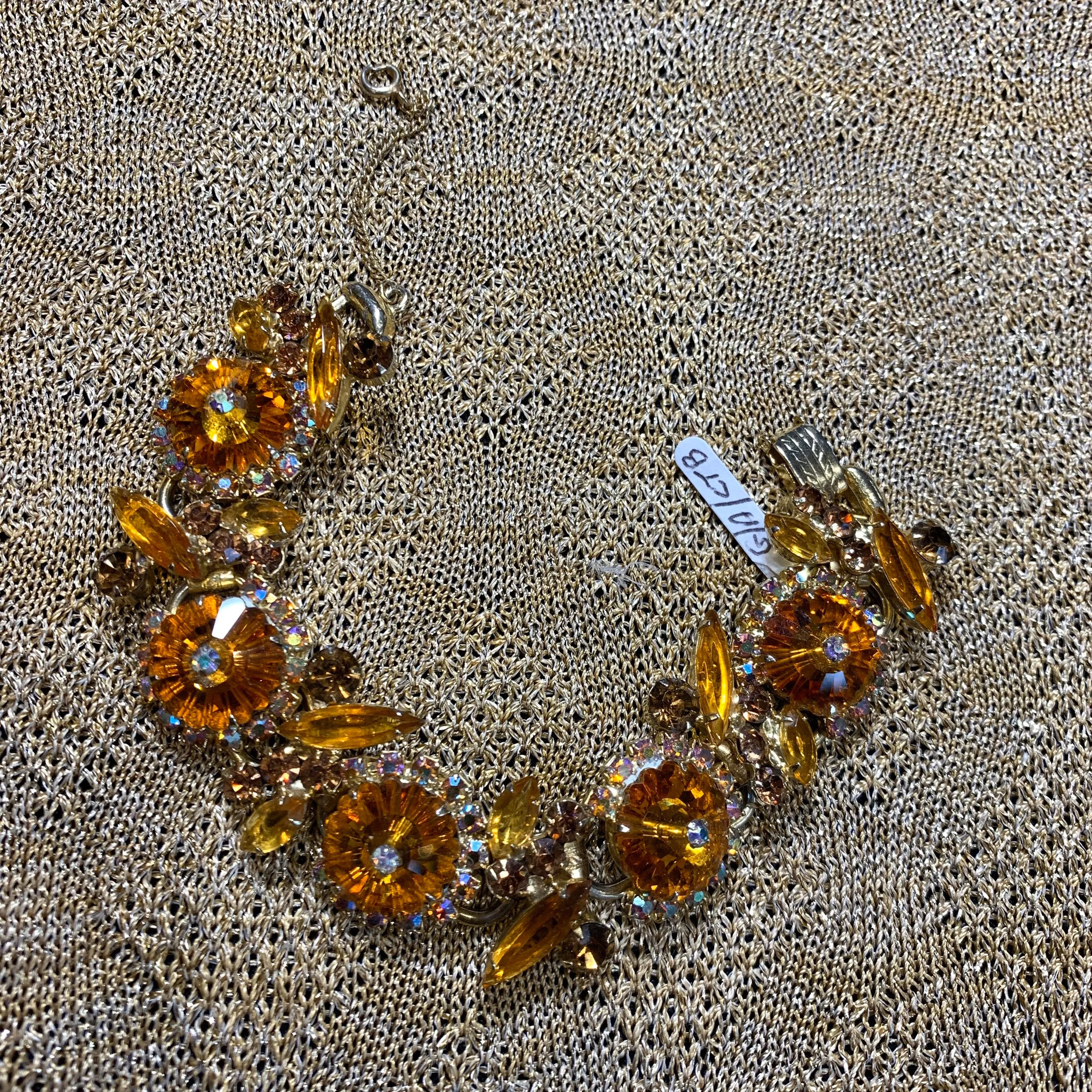 Julianna Bracelet in amber crystal