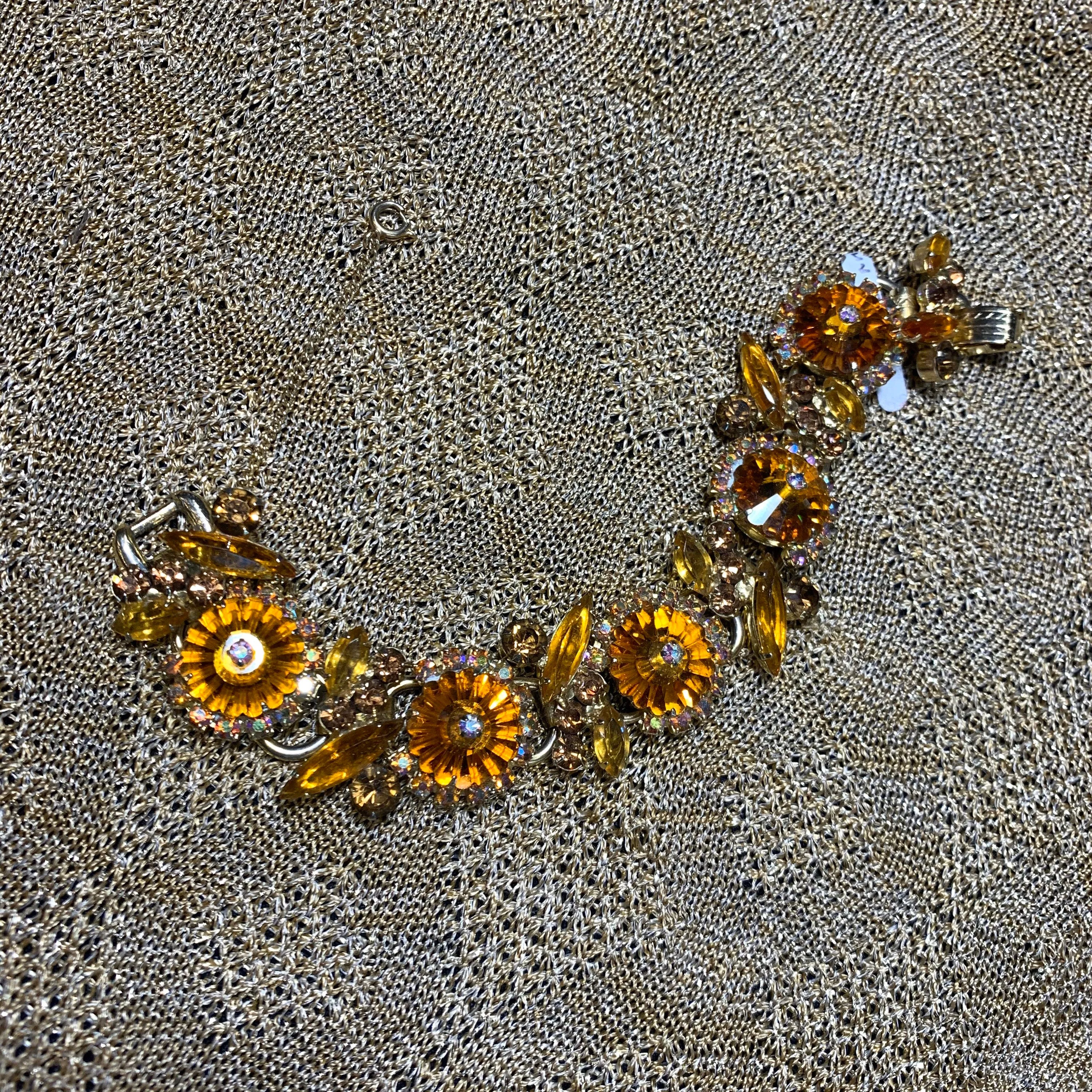 Julianna Bracelet in amber crystal