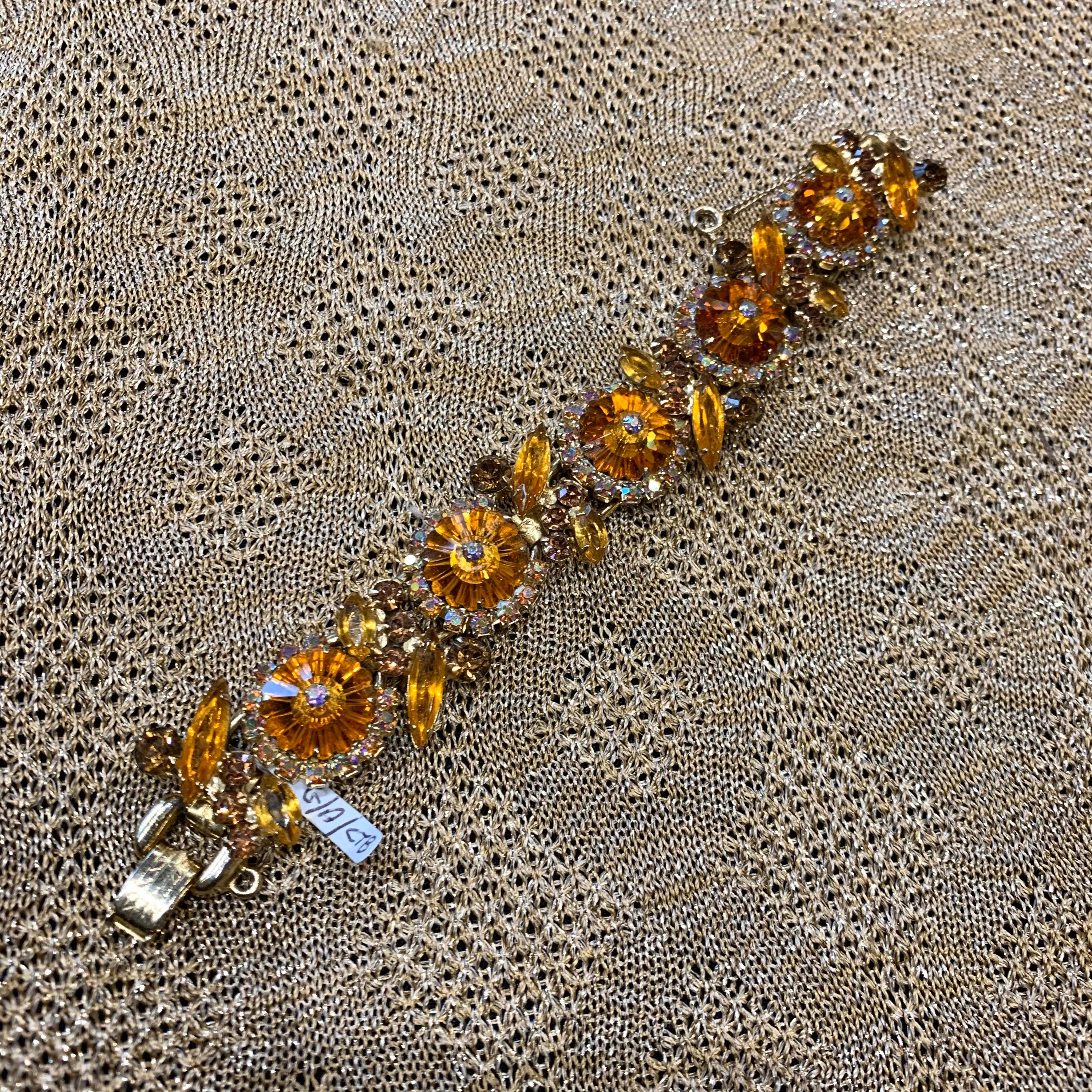 Julianna Bracelet in amber crystal