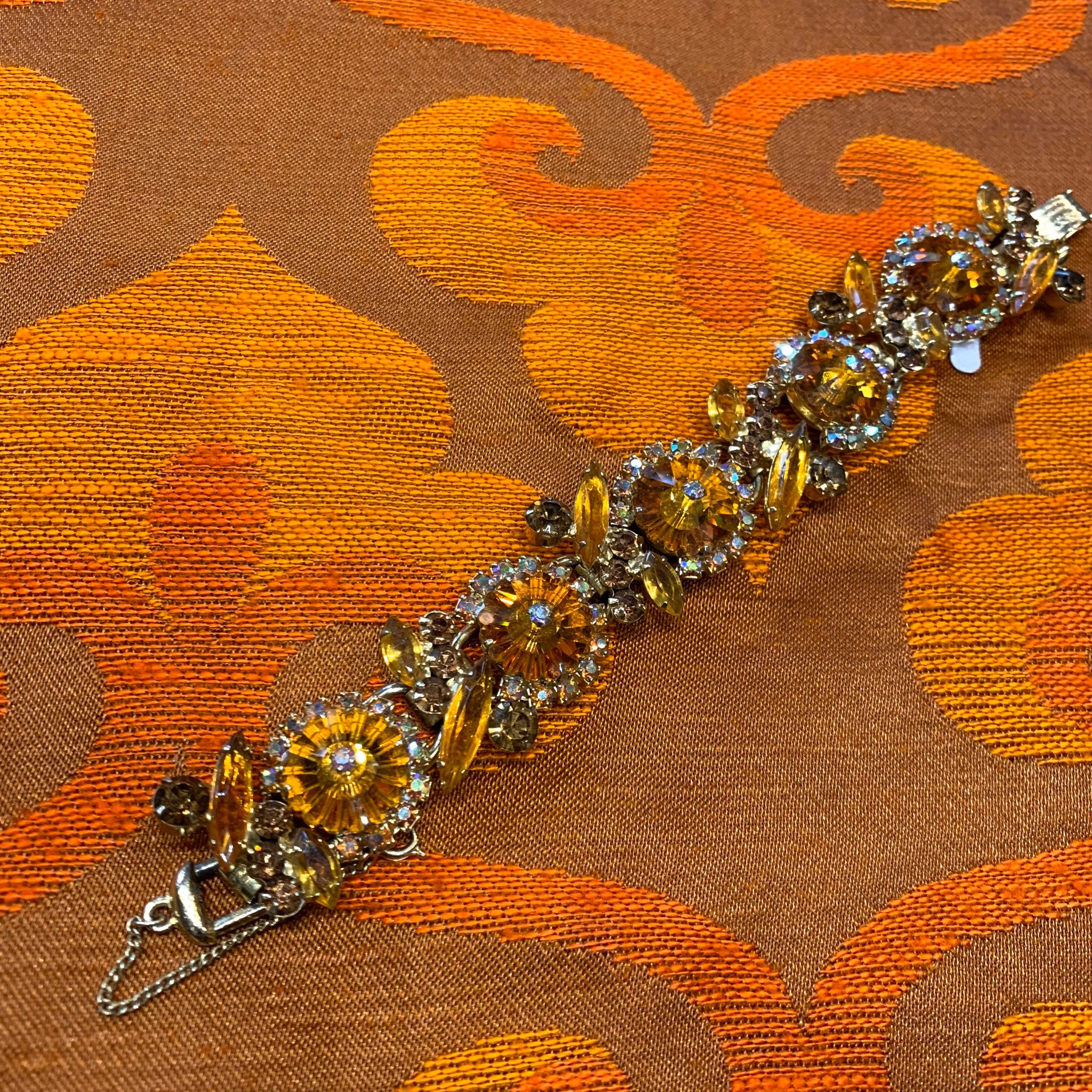 Julianna Bracelet in amber crystal