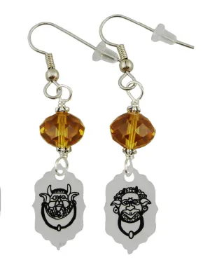 Labyrinth Inspired Doorknocker Earrings