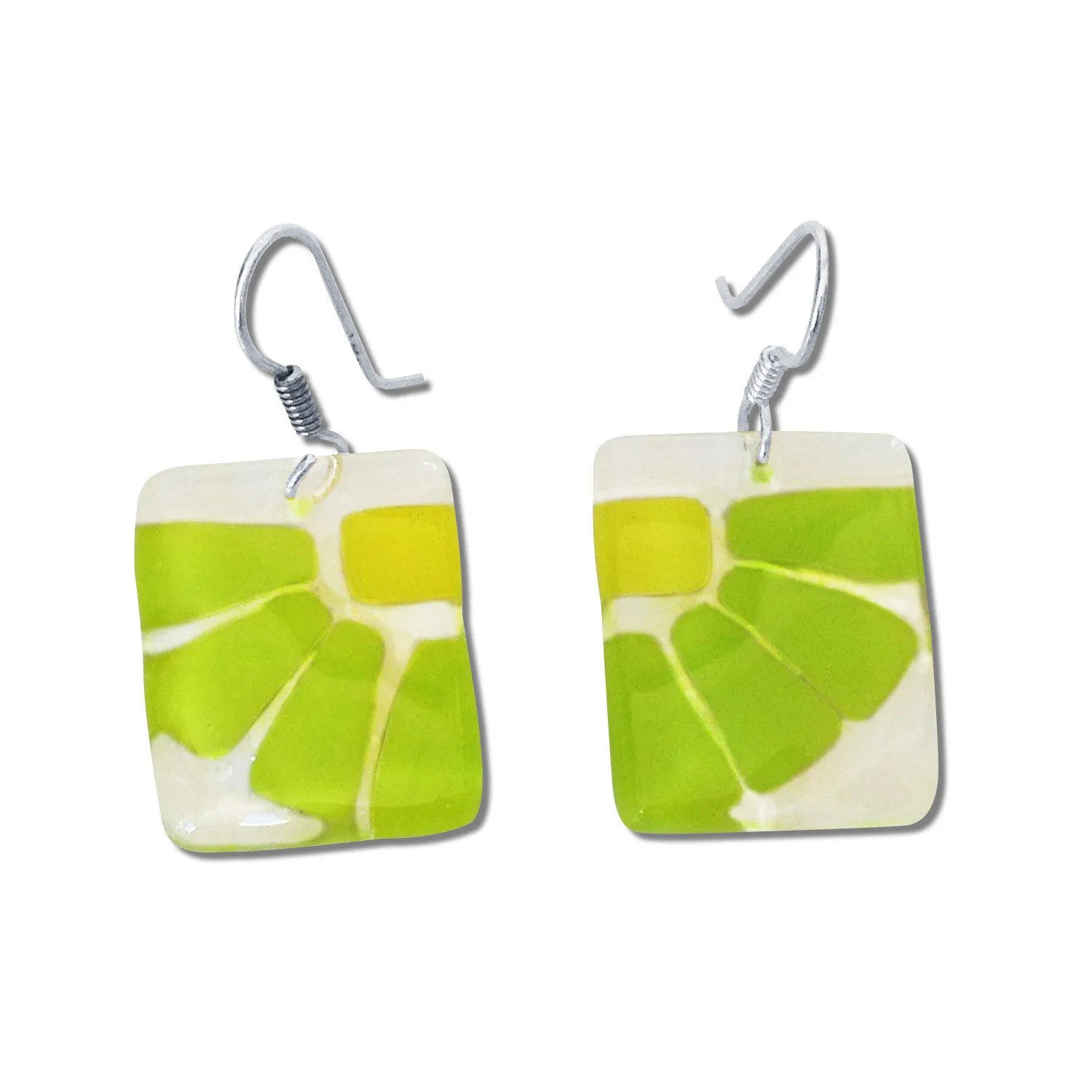 LAMA Glass Earrings - Green