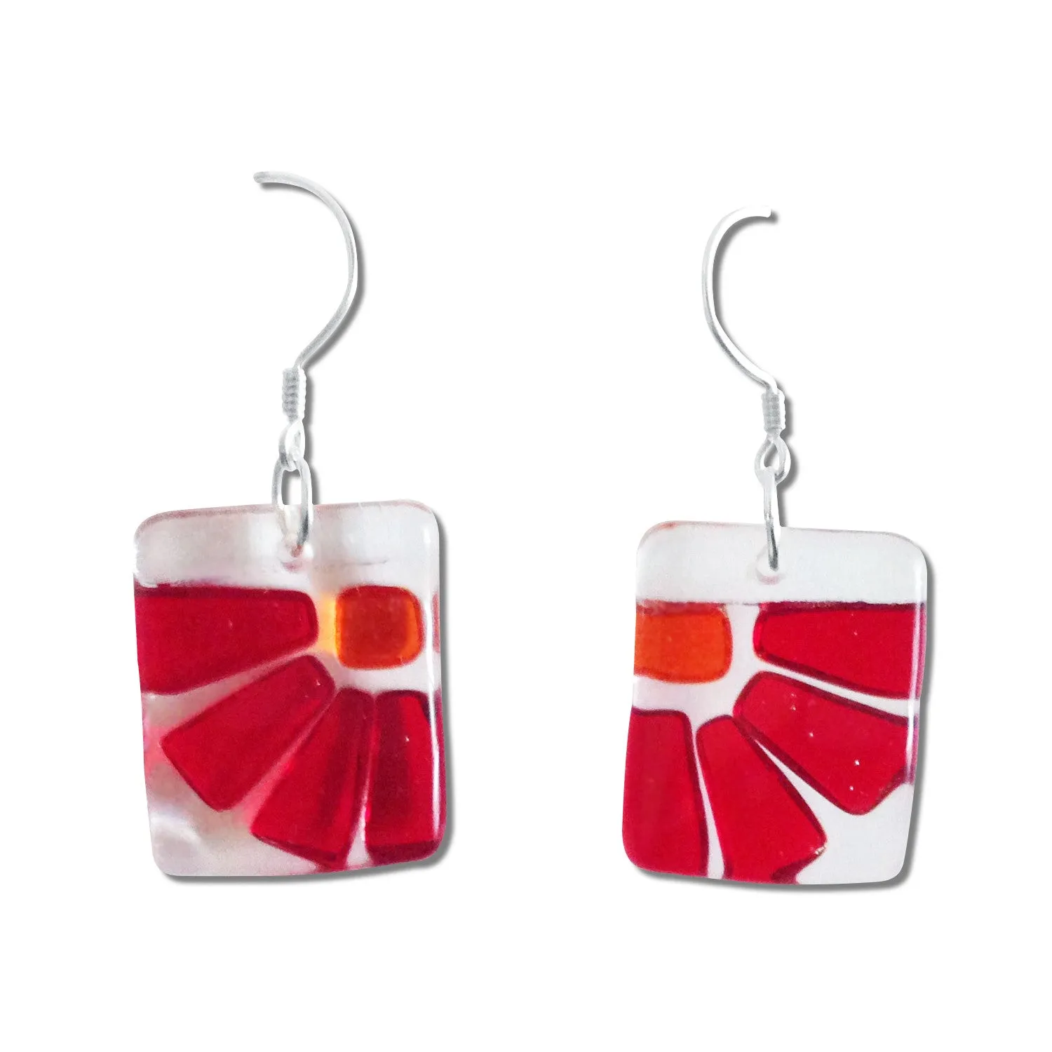 LAMA Glass Earrings - Red