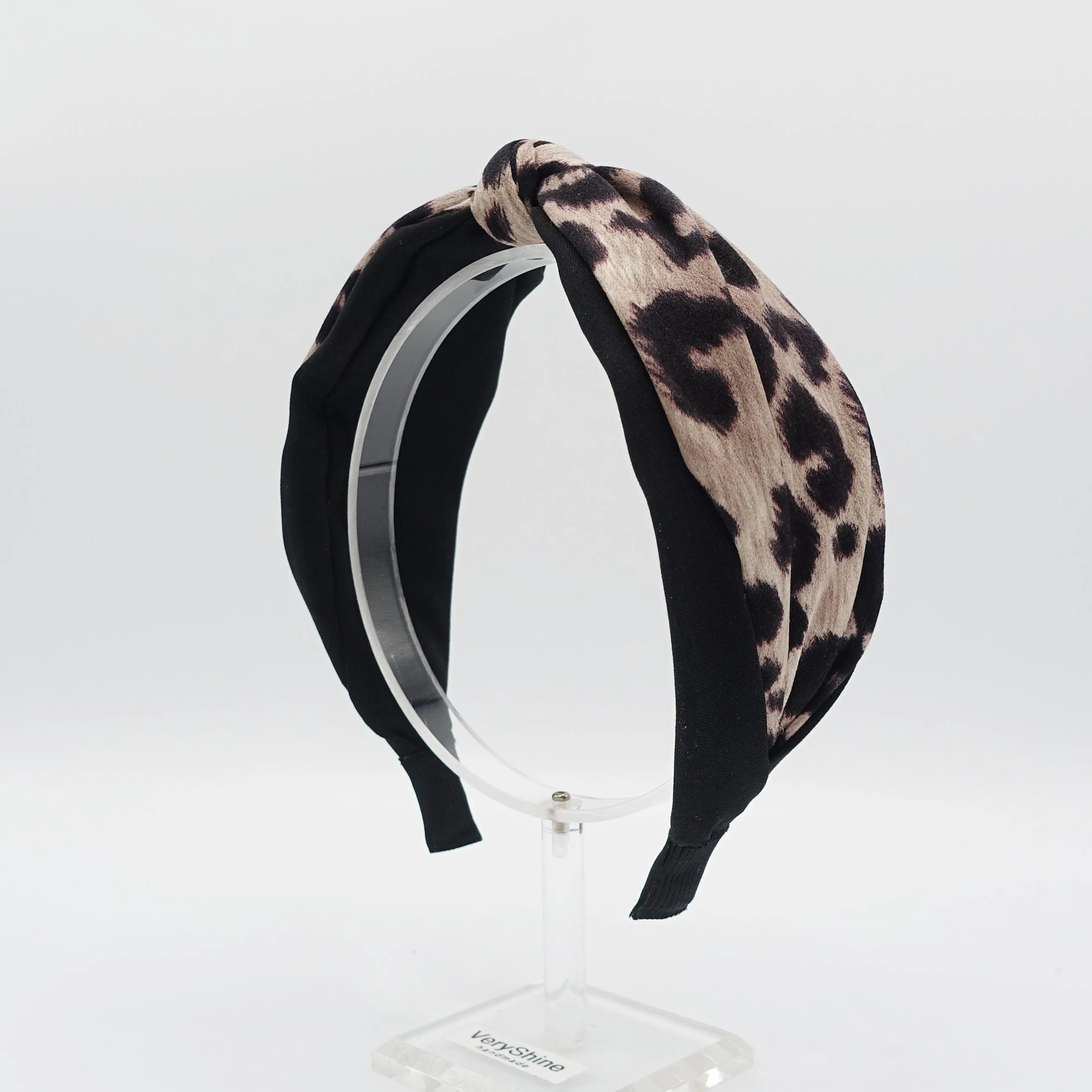 Leopard print headband layered knot hairband woman hair accessory