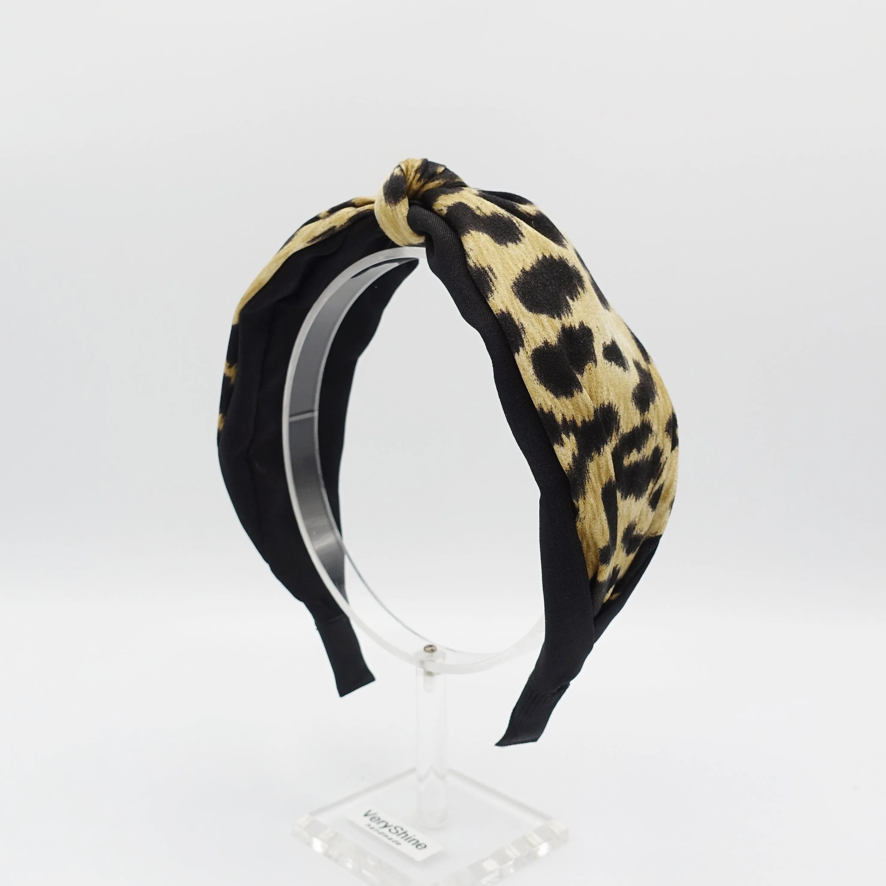 Leopard print headband layered knot hairband woman hair accessory