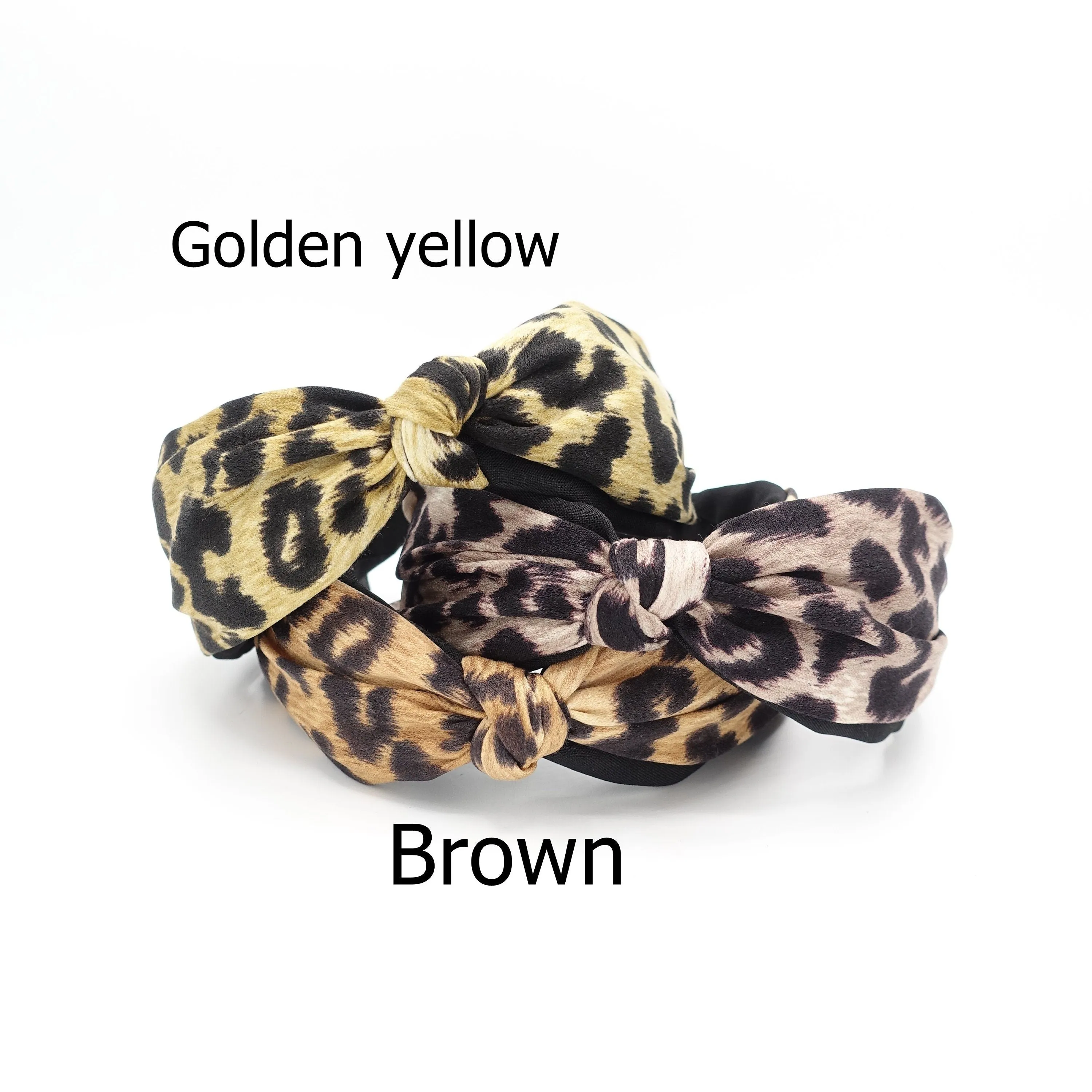 Leopard print headband layered knot hairband woman hair accessory