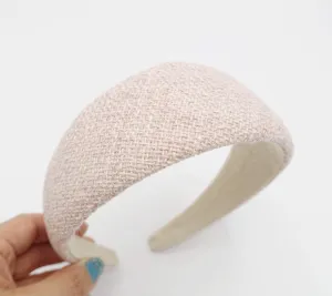 linen padded headband wide hairband for women