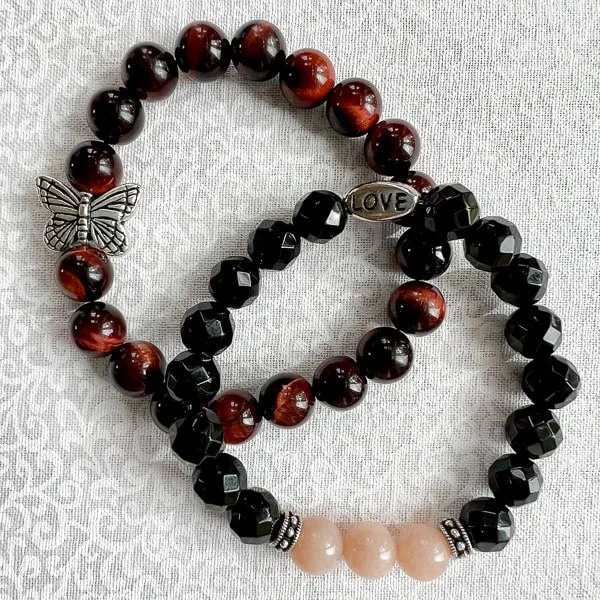 Love and Harmony Moonstone & Onyx Bracelet