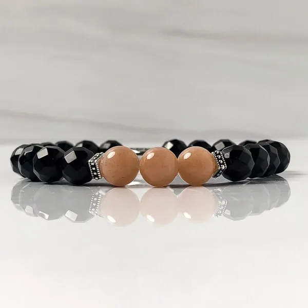 Love and Harmony Moonstone & Onyx Bracelet