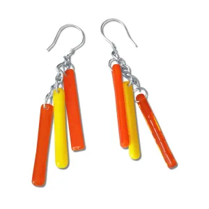 LTRAC Glass Earrings - Orange