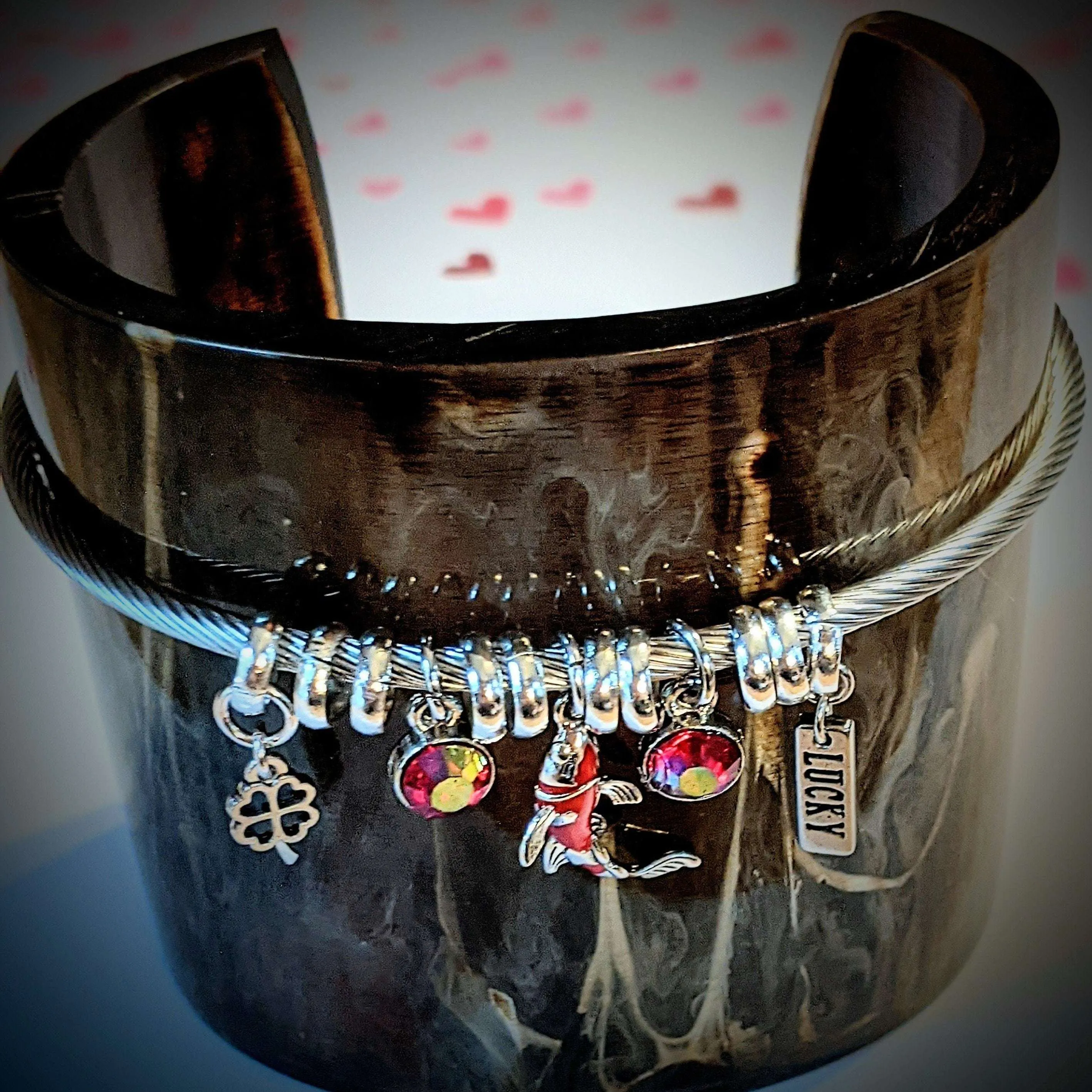 Lucky Koi Cuff Bangle Bracelet