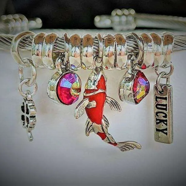 Lucky Koi Cuff Bangle Bracelet