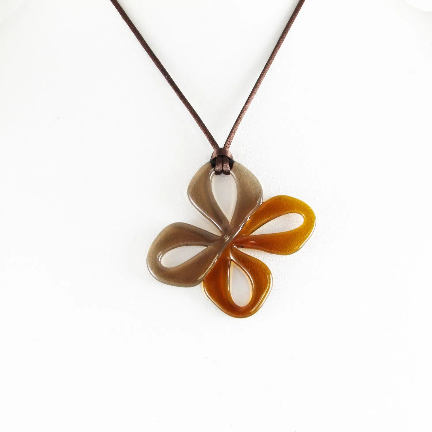 Mariposa Glass Pendant - Amber