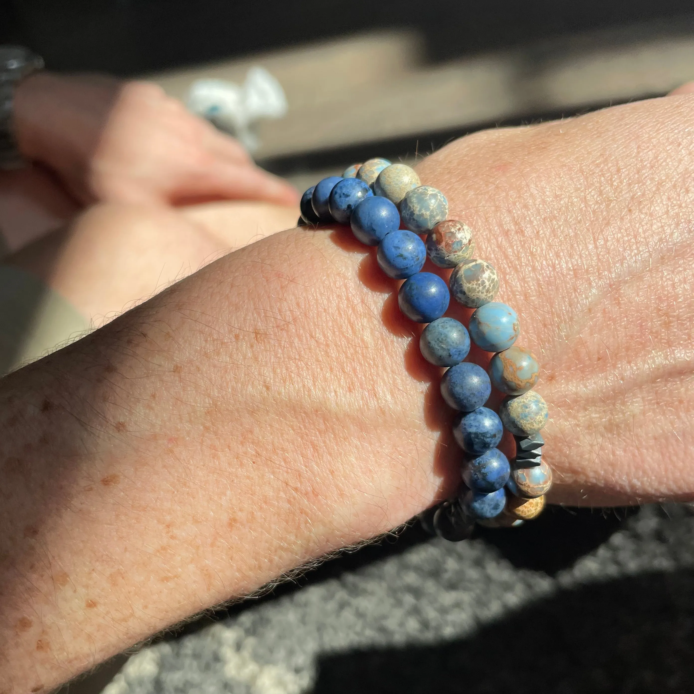 Men's Beaded Stone Bracelet-Roamer