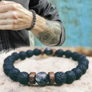 Men's Lava & Jasper Bracelet