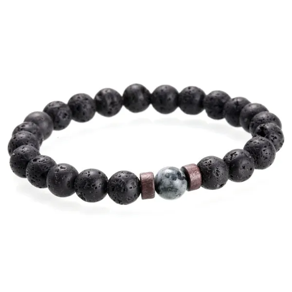 Men's Lava & Jasper Bracelet