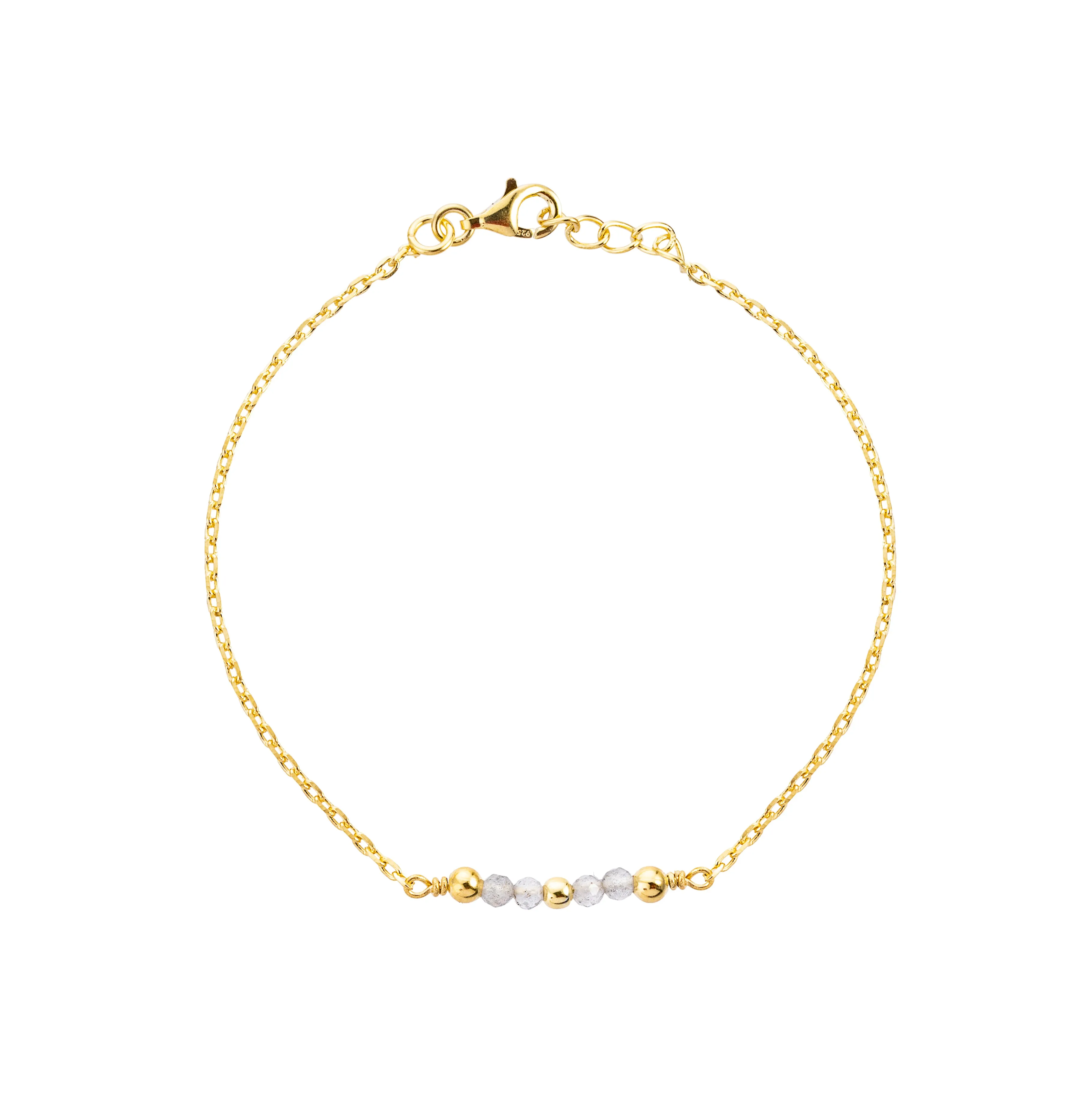 Michele Rainbow Moonstone Bracelet, Gold Vermeil