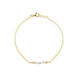 Michele Rainbow Moonstone Bracelet, Gold Vermeil