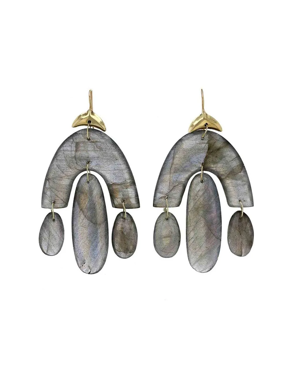 Mini Chandelier Labradorite Earrings