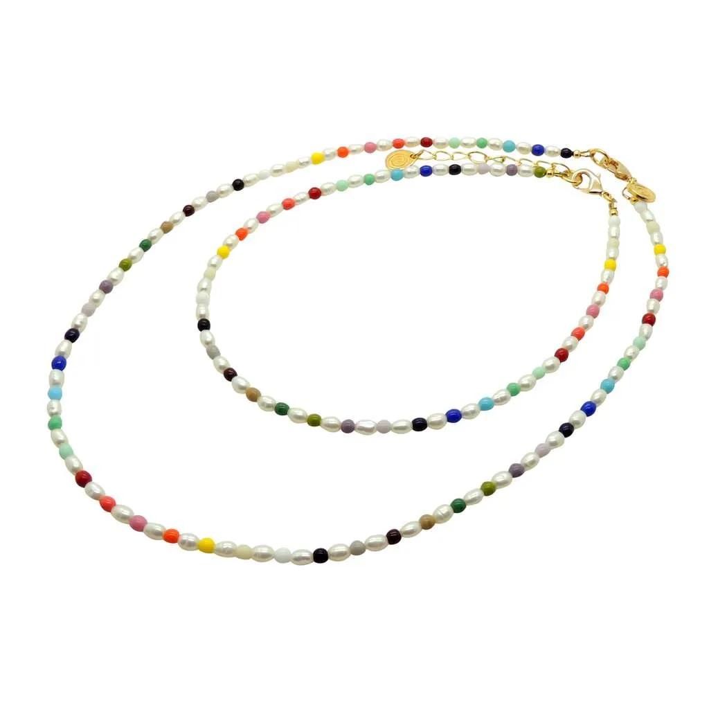 Mini Freshwater Pearl Rainbow Choker