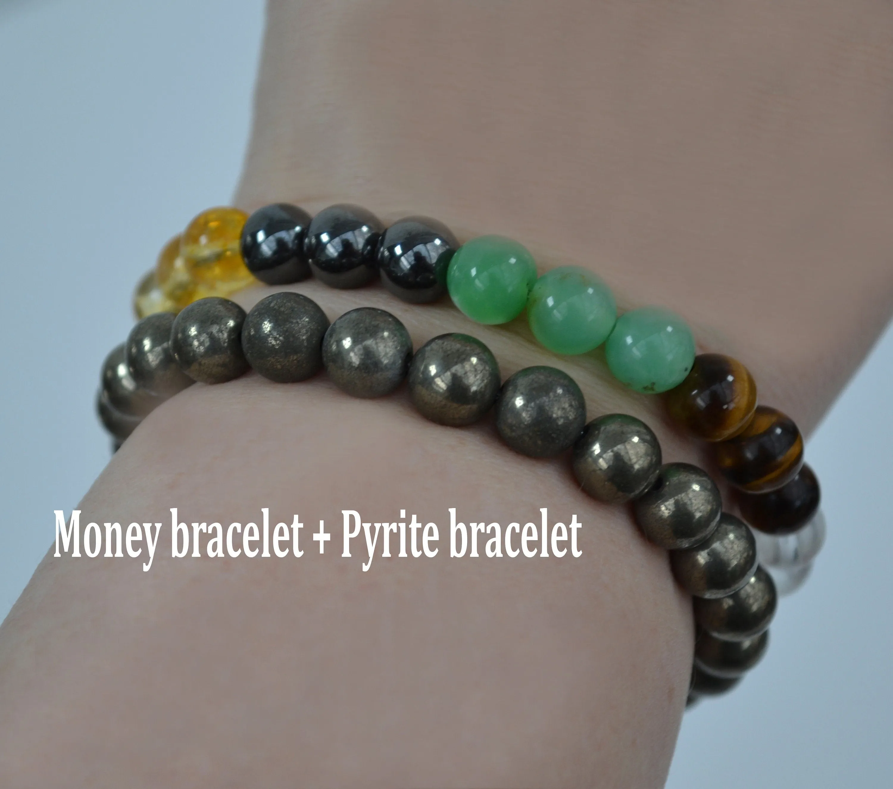 Money Bracelet, Good Luck Bracelet, Prosperity Wealth Abundance Bracelet, Aventurine, Citrine, 8MM Beaded Bracelet, Gift for her