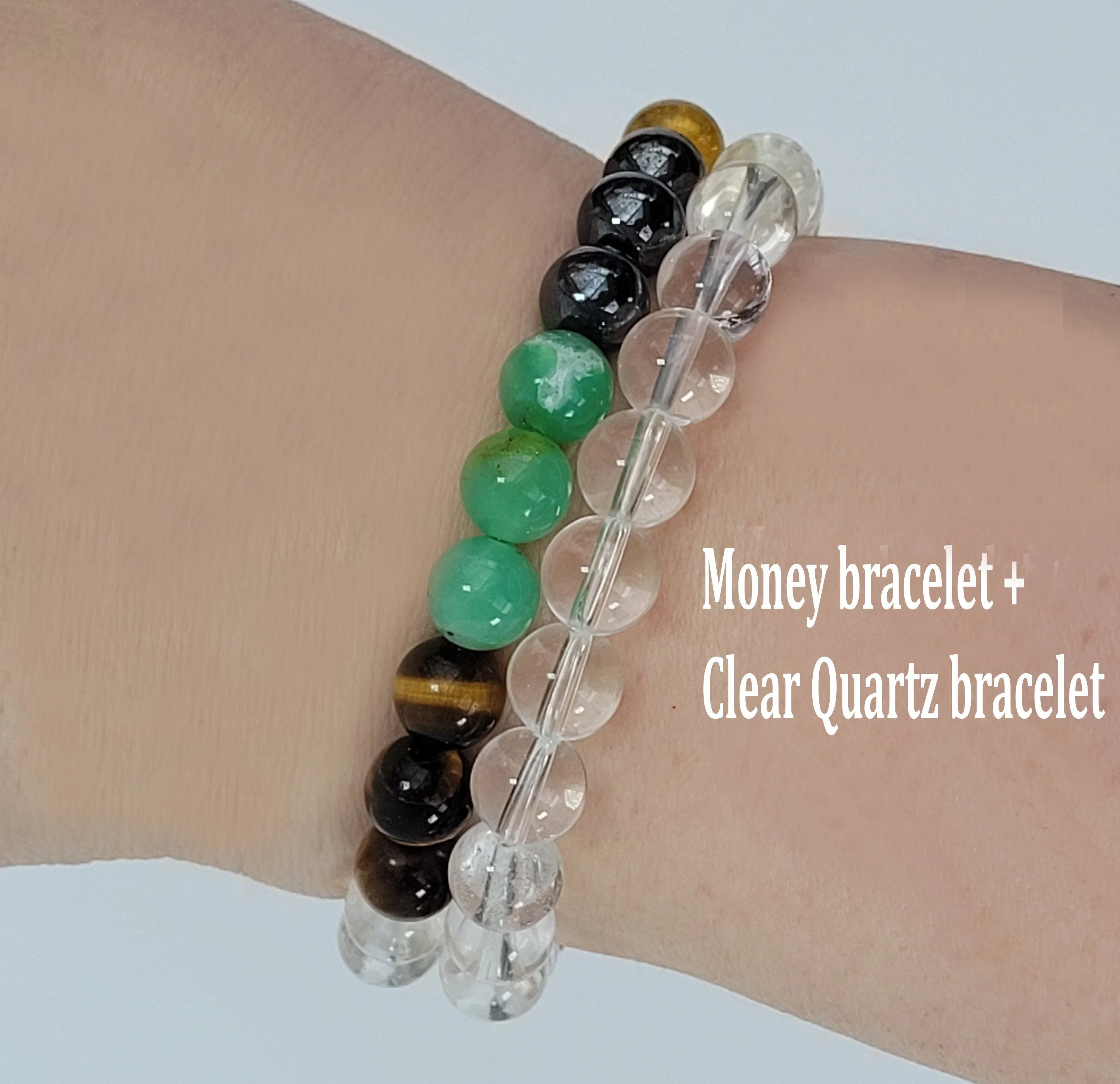 Money Bracelet, Good Luck Bracelet, Prosperity Wealth Abundance Bracelet, Aventurine, Citrine, 8MM Beaded Bracelet, Gift for her