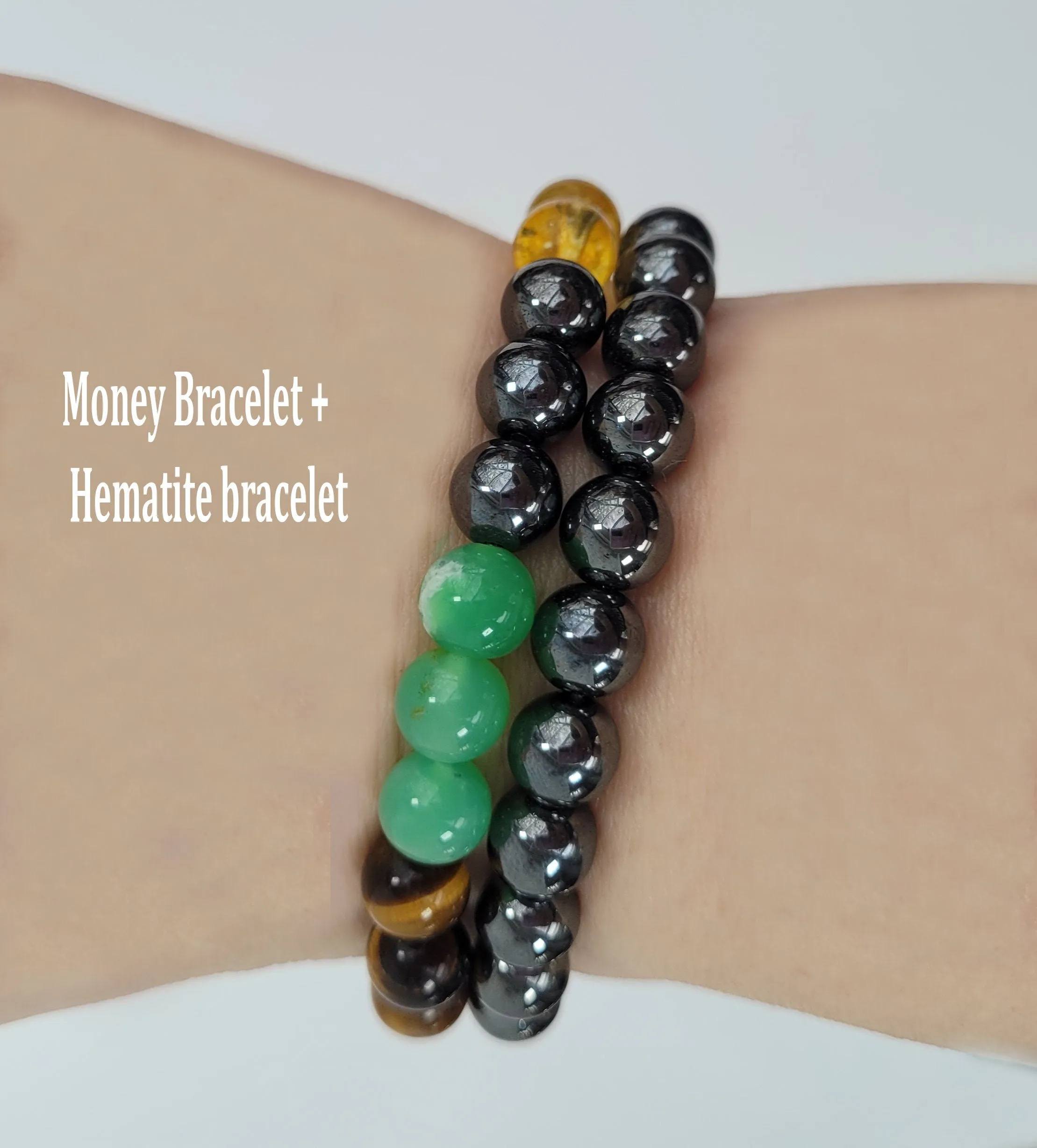 Money Bracelet, Good Luck Bracelet, Prosperity Wealth Abundance Bracelet, Aventurine, Citrine, 8MM Beaded Bracelet, Gift for her