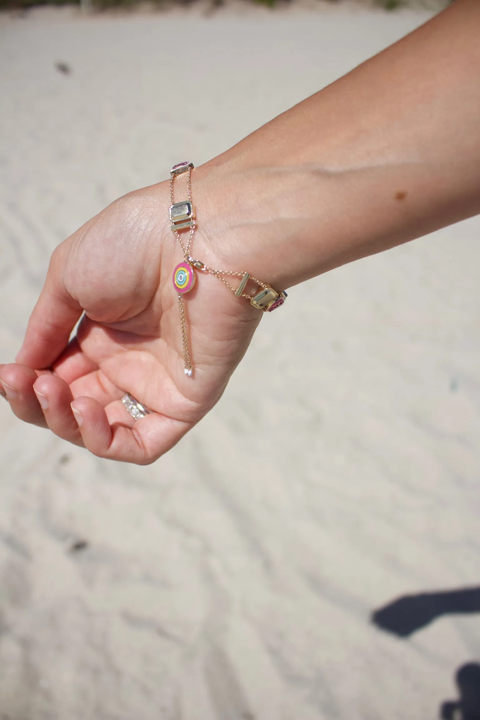 Multishape Pastel Goldstone™ Bracelet