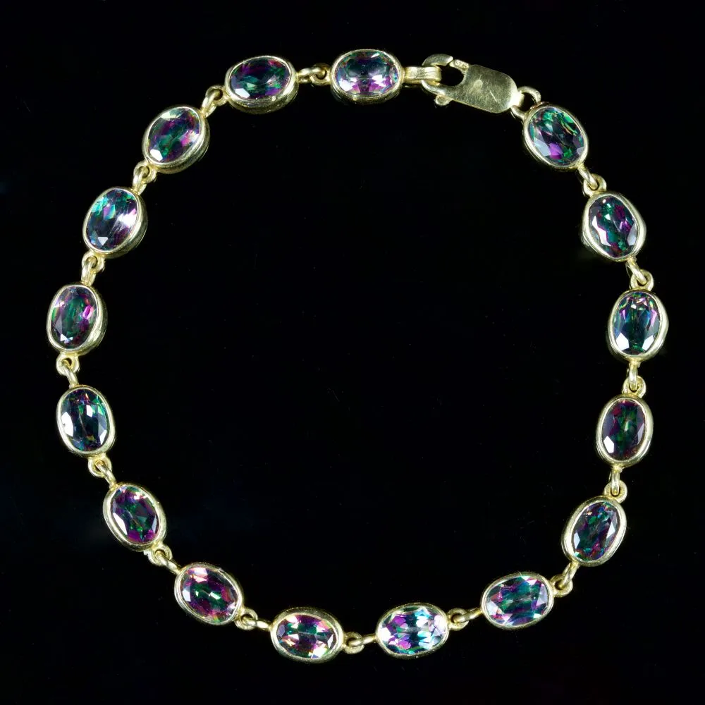 Mystic Topaz Bracelet 9Ct Gold Bracelet