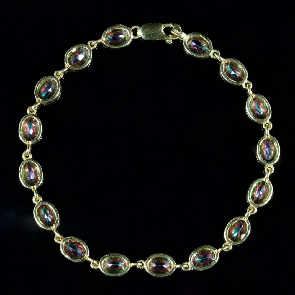 Mystic Topaz Bracelet 9Ct Gold Bracelet