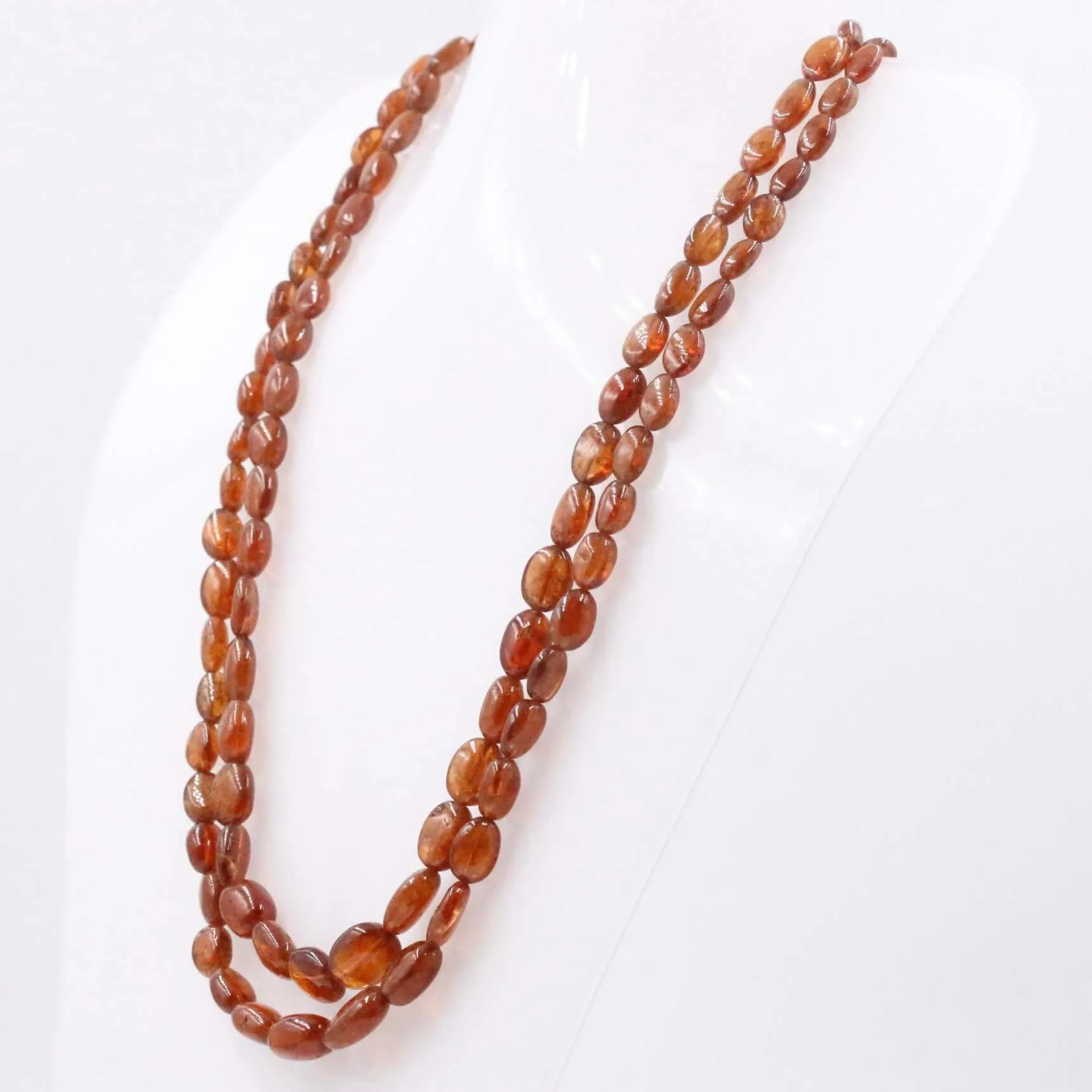 Natural Hessonite Necklace Gemstone Necklace Beaded Necklace Garnet Necklace Orange Necklace Layered Necklace Long Necklace SKU 6143296