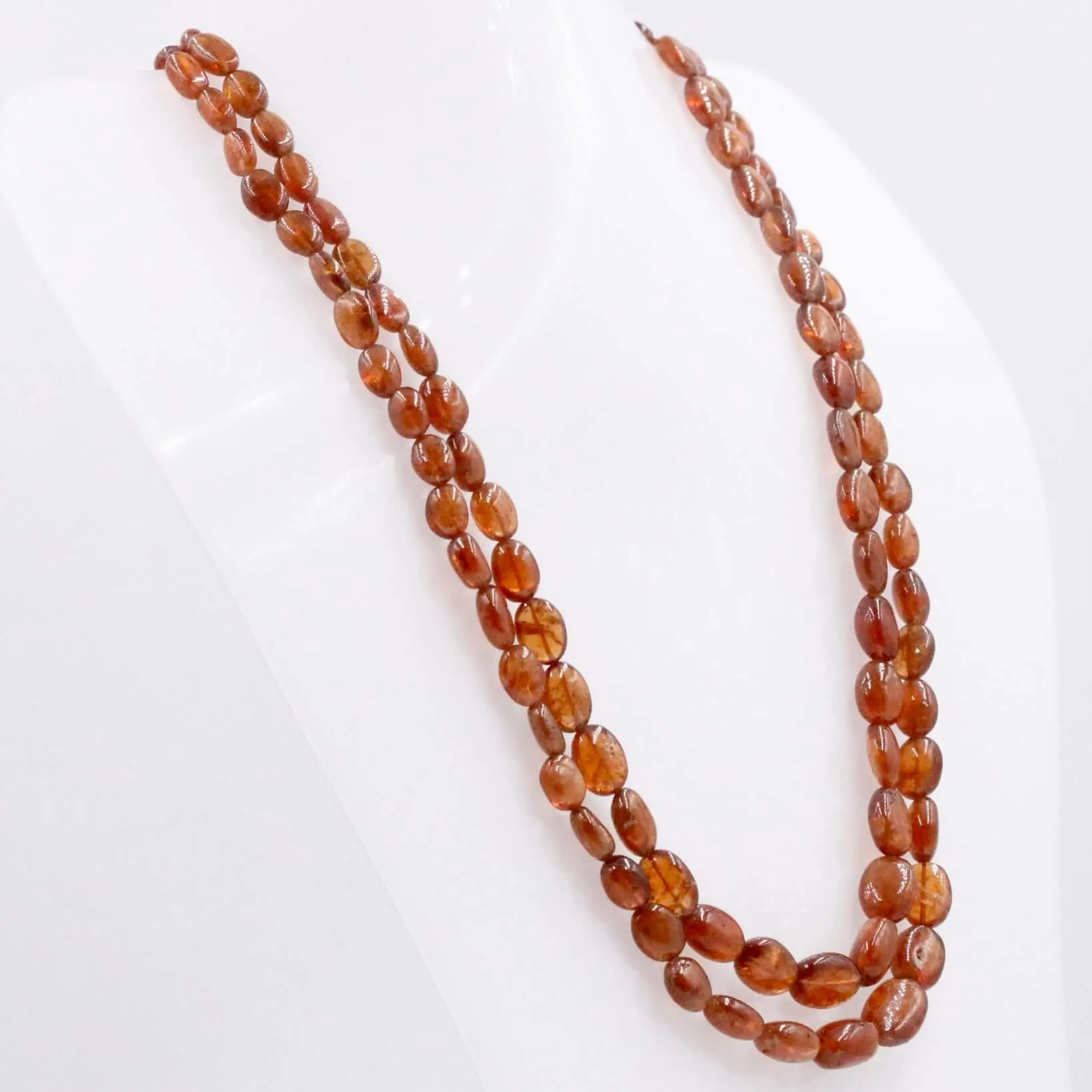 Natural Hessonite Necklace Gemstone Necklace Beaded Necklace Garnet Necklace Orange Necklace Layered Necklace Long Necklace SKU 6143296