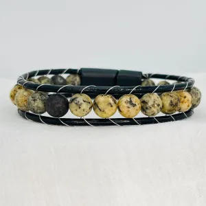 Natural Stone Leather Bracelets: Handmade in Turkey, Perfect