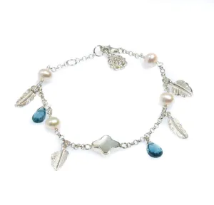 Ocean Breeze Pearl Bracelet Topaz