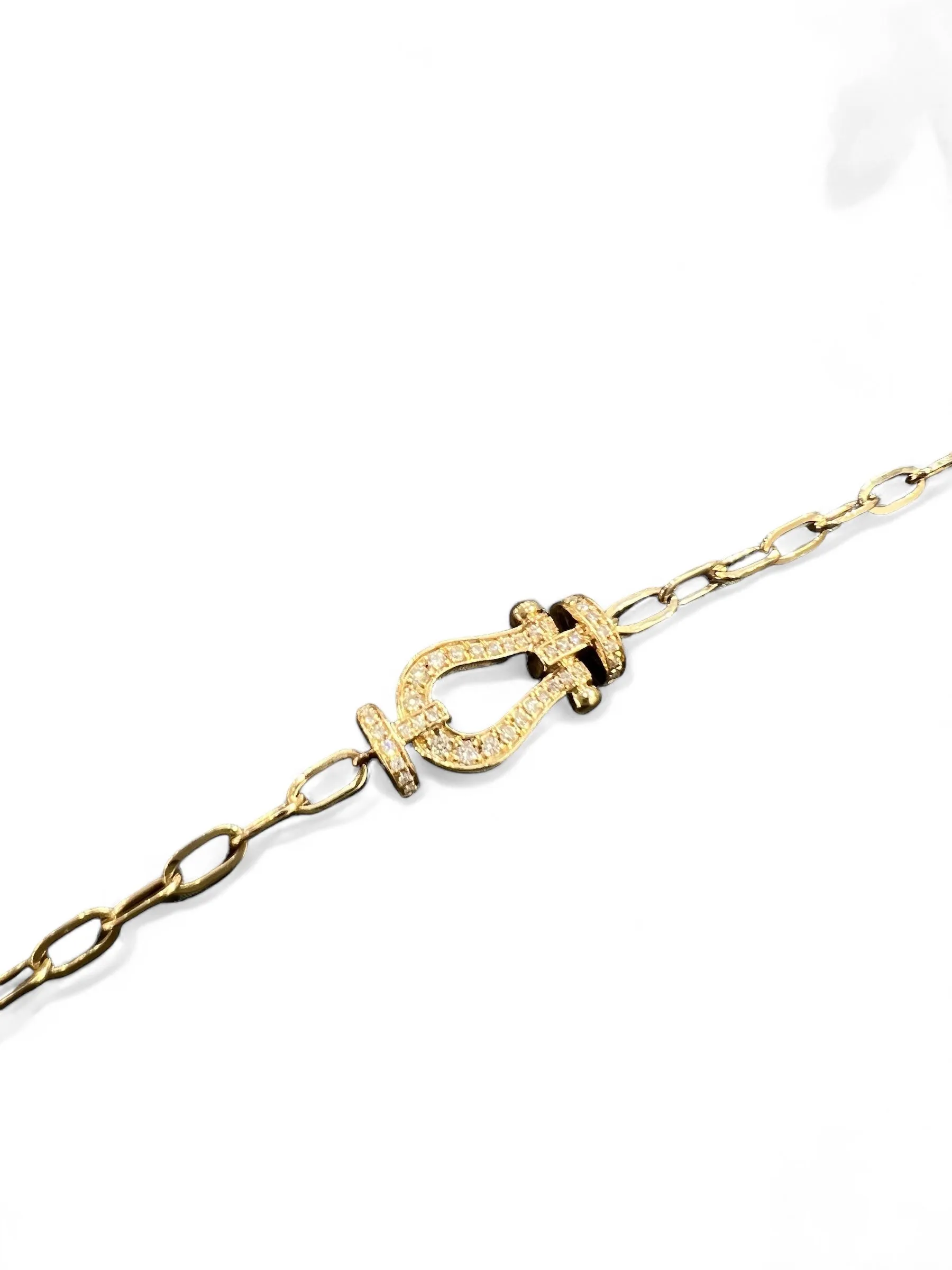 OPEN LINK YELLOW GOLD DIAMOND BRACELET