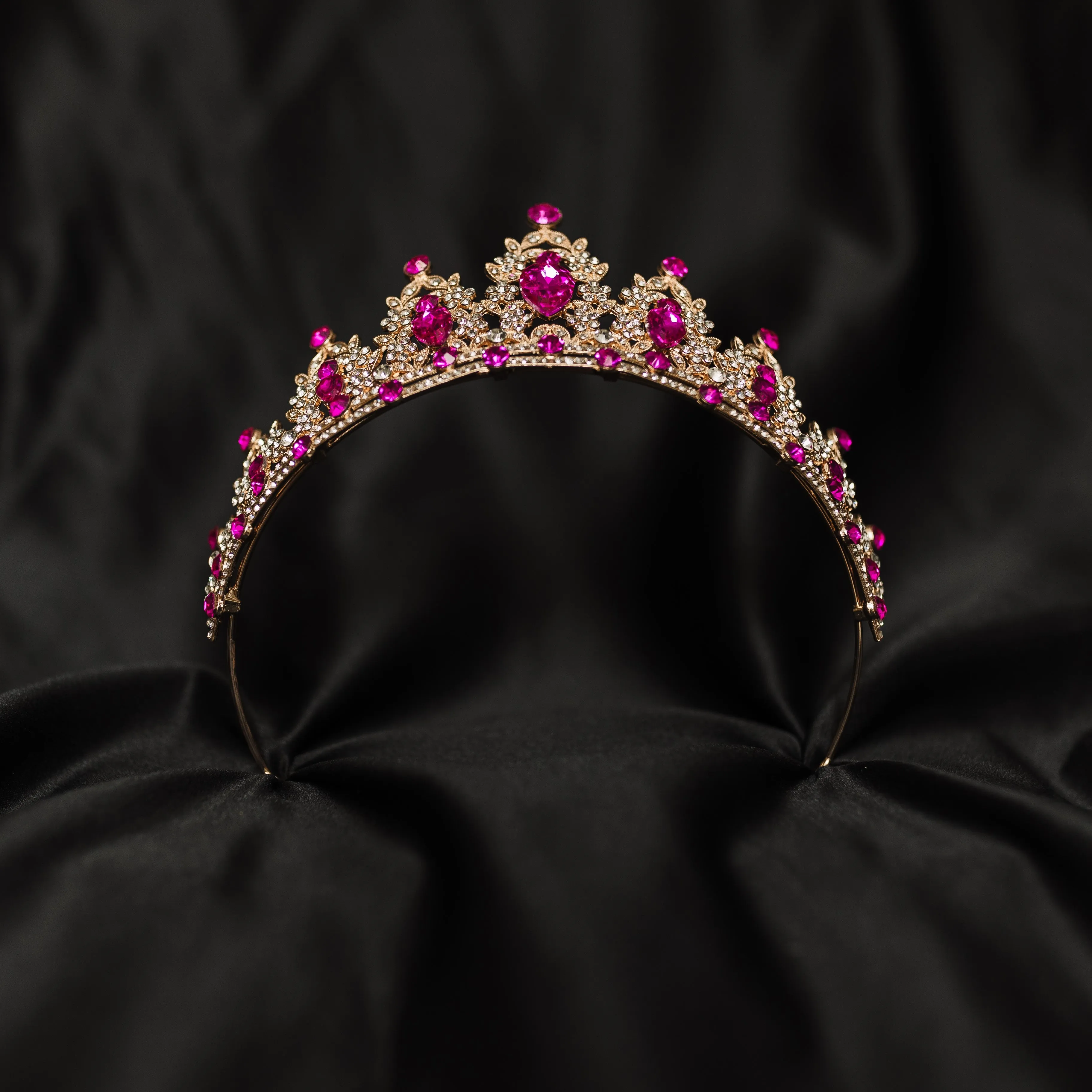 Ophelia's Tiara in Hot Pink & Gold